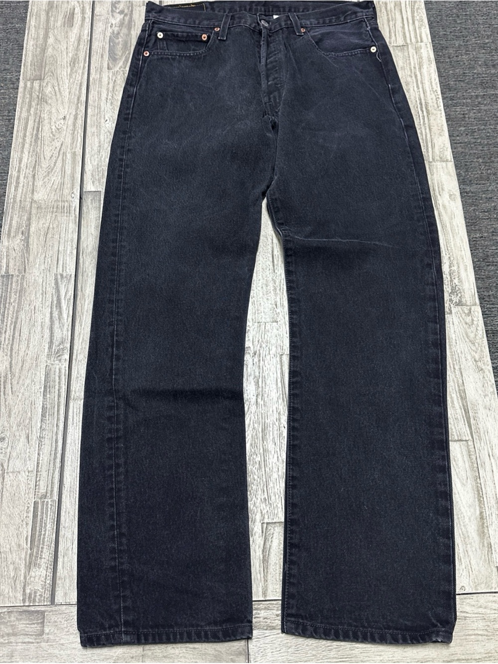 Vintage Y2k Levi’s 501 Faded Black Jeans Mens 34x34 Straight Leg Grunge Western
